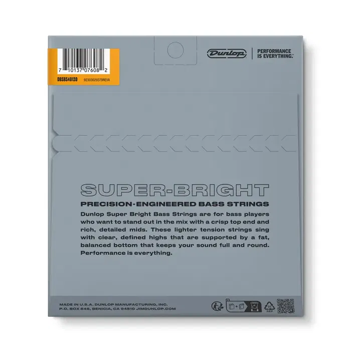 Dunlop Juego de Cuerdas Bajo Stainless Steel Super Bright Light 5 St.40-120 Dunlop Juego de Cuerdas Bajo Stainless Steel Super Bright Light 5 St.40-120