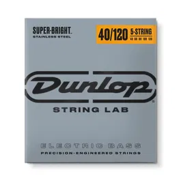 Dunlop Juego de Cuerdas Bajo Stainless Steel Super Bright Light 5 St.40-120