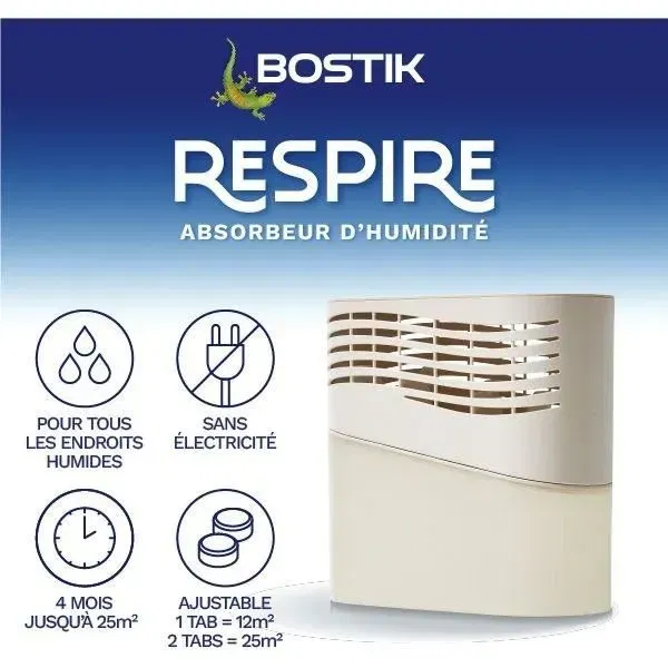 Bostik BOS1690994412360 Absorbente de Humedad Respira Hasta 25 m² 2 Recambios sin Perfume 2 x 250 g Bostik BOS1690994412360 Absorbente de Humedad Respira Hasta 25 m² 2 Recambios sin Perfume 2 x 250 g