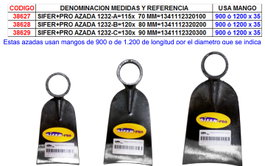SIFER PRO Azada 1232-B 120x80 mm