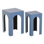 DKD Home Decor Set de 2 Mesitas Auxiliares ARCO Azul