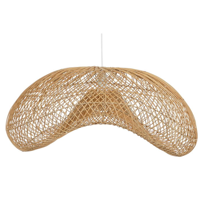 DKD Home Decor Lámpara de Techo de Ratán y Hierro Marrón Natural 80x56x35 cm