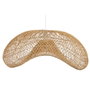 DKD Home Decor Lámpara de Techo de Ratán y Hierro Marrón Natural 80x56x35 cm