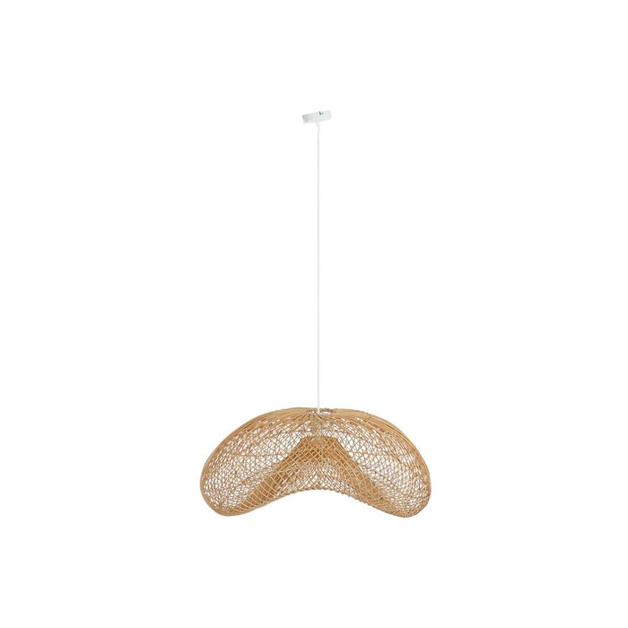DKD Home Decor Lámpara de Techo de Ratán y Hierro Marrón Natural 80x56x35 cm