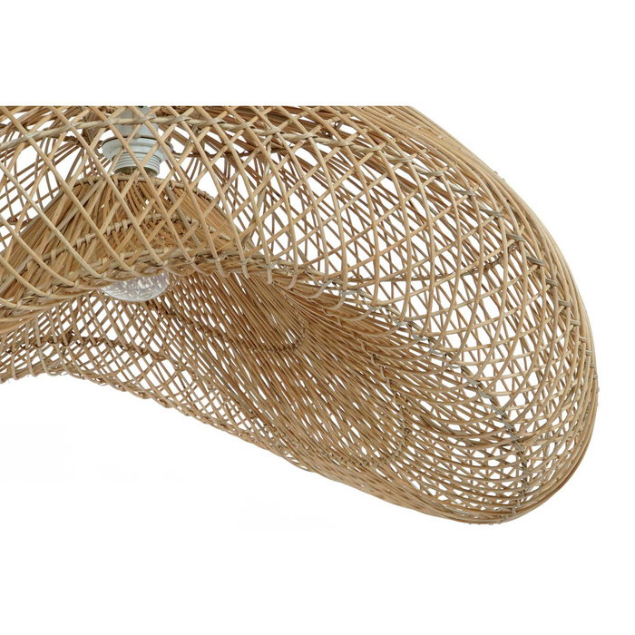 DKD Home Decor Lámpara de Techo de Ratán y Hierro Marrón Natural 80x56x35 cm