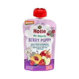 HOLLE Smoothie Berry Puppy Manzana-Melocotón 8 Meses 100g