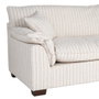 Sofá 4 Plazas Rayas Crema Tejido 282 X 101 X 71 cm