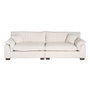 Sofá 4 Plazas Rayas Crema Tejido 282 X 101 X 71 cm