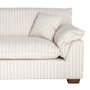 Sofá 4 Plazas Rayas Crema Tejido 282 X 101 X 71 cm