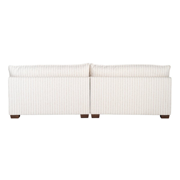 Sofá 4 Plazas Rayas Crema Tejido 282 X 101 X 71 cm