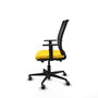 PIQUERAS Y CRESPO Silla de oficina Haches con mecanismo Sincro/Traslack, Amarillo y Negro