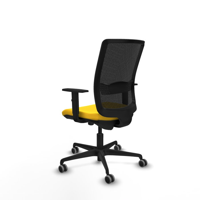 PIQUERAS Y CRESPO Silla de oficina Haches con mecanismo Sincro/Traslack, Amarillo y Negro PIQUERAS Y CRESPO Silla de oficina Haches con mecanismo Sincro/Traslack, Amarillo y Negro