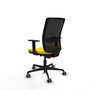 PIQUERAS Y CRESPO Silla de oficina Haches con mecanismo Sincro/Traslack, Amarillo y Negro