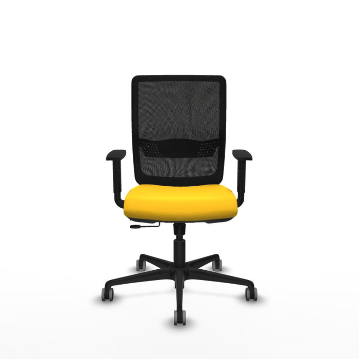 PIQUERAS Y CRESPO Silla de oficina Haches con mecanismo Sincro/Traslack, Amarillo y Negro PIQUERAS Y CRESPO Silla de oficina Haches con mecanismo Sincro/Traslack, Amarillo y Negro
