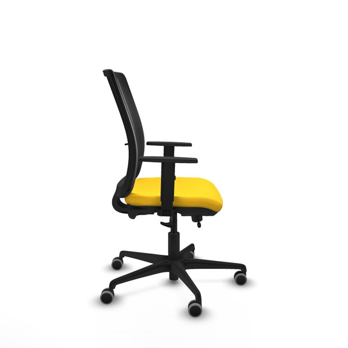 PIQUERAS Y CRESPO Silla de oficina Haches con mecanismo Sincro/Traslack, Amarillo y Negro PIQUERAS Y CRESPO Silla de oficina Haches con mecanismo Sincro/Traslack, Amarillo y Negro