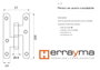 Pernio Inox Níquel de 100 mm Canto Redondo Izquierda PI-100 I (Caja de 20)