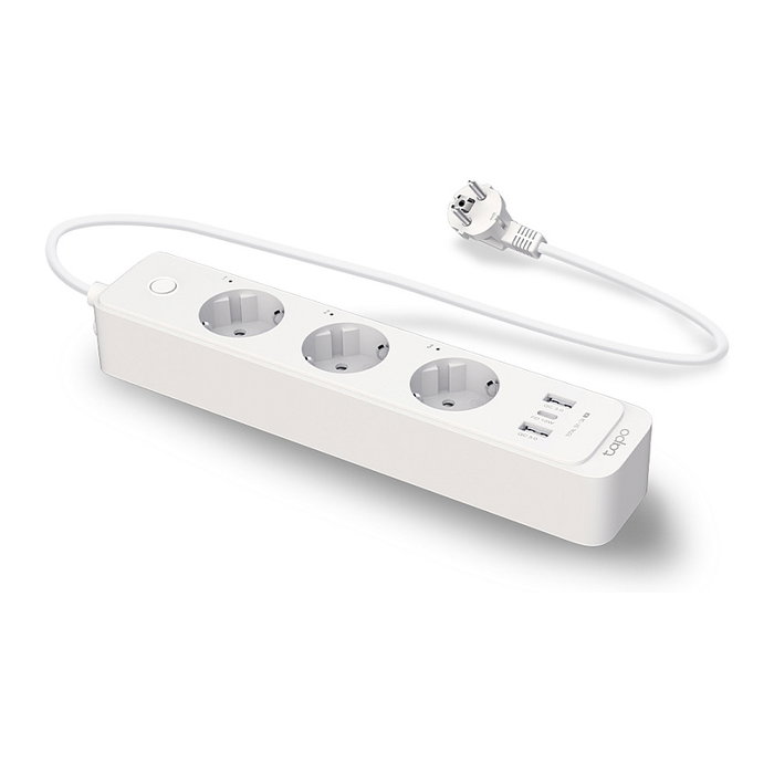 TP-Link Tapo P300 Regleta Inteligente con 3 Salidas AC y USB Blanco TP-Link Tapo P300 Regleta Inteligente con 3 Salidas AC y USB Blanco