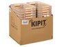 KIPIT Cesta de Plástico con Asa de Bambú Beige