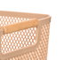 KIPIT Cesta de Plástico con Asa de Bambú Beige