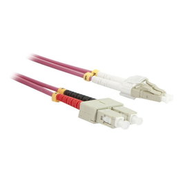 Synergy21 Cable de Fibra Óptica LWL-2-Faser-Patchk, 2m, OM4, 50/125um, Duplex Completo, LC/SC, Violeta - S216294