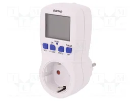 ORNO Enchufe schuko con 1 toma y temporizador digital semanal ORPRE409