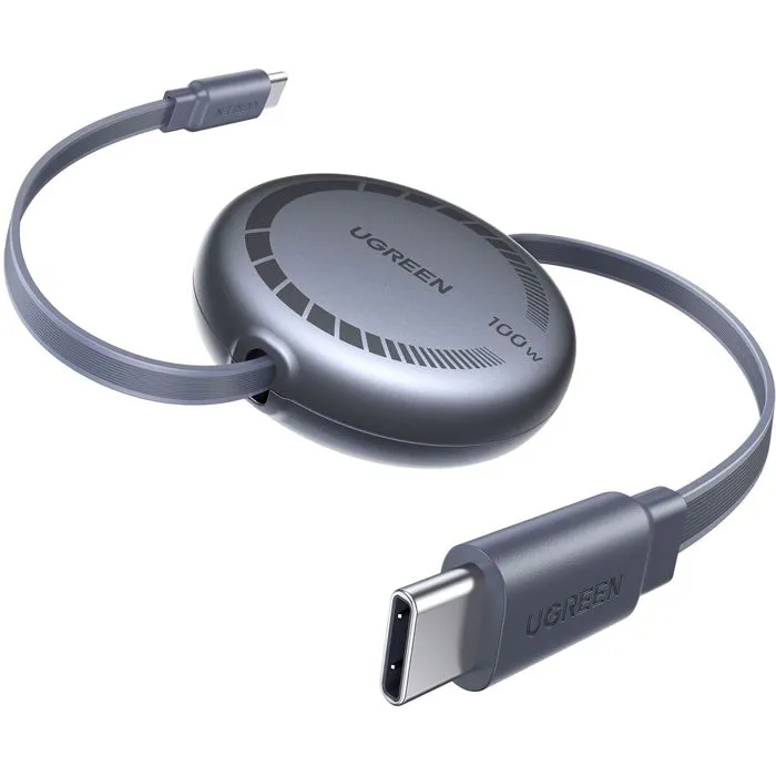 Ugreen Cable Retráctil USB-C a USB-C PD de 100W, 1m