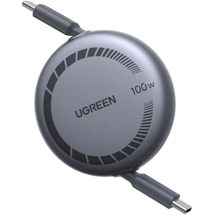 Ugreen Cable Retráctil USB-C a USB-C PD de 100W, 1m