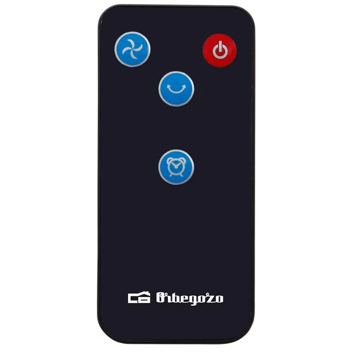 Orbegozo SF 0244 - Ventilador de Pie, 5 Aspas 40cm, 3 Velocidades, 55W, Temporizador 7.5h, Mando a Distancia, Oscilación 90°, Color Negro/Azul