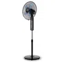 Orbegozo SF 0244 - Ventilador de Pie, 5 Aspas 40cm, 3 Velocidades, 55W, Temporizador 7.5h, Mando a Distancia, Oscilación 90°, Color Negro/Azul