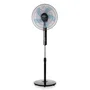 Orbegozo SF 0244 - Ventilador de Pie, 5 Aspas 40cm, 3 Velocidades, 55W, Temporizador 7.5h, Mando a Distancia, Oscilación 90°, Color Negro/Azul