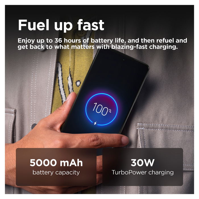 Motorola moto G75 5G Business Edition Smartphone, 6.78" Pantalla 120Hz, 8GB RAM, 128GB, Cámara 50MP, Android 14, Carga Rápida 30W, Resistente Agua/Pólvo IP68, Color Charcoal Gray Motorola moto G75 5G Business Edition Smartphone, 6.78" Pantalla 120Hz, 8GB RAM, 128GB, Cámara 50MP, Android 14, Carga Rápida 30W, Resistente Agua/Pólvo IP68, Color Charcoal Gray