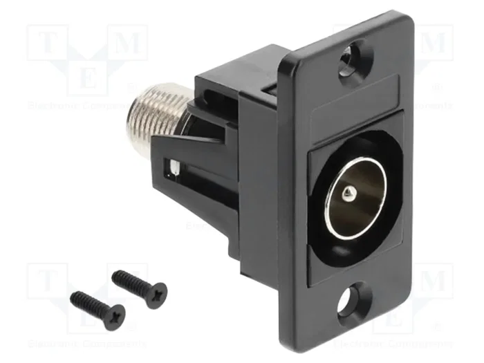 DeLOCK 91197 Conector coaxial F/IEC de montaje en panel