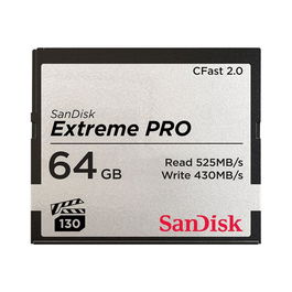 SanDisk Extreme Pro - Tarjeta de Memoria CFast 2.0 de 64 GB, VPG-130, hasta 525 MB/s, para Video 4K y Fotografía Profesional