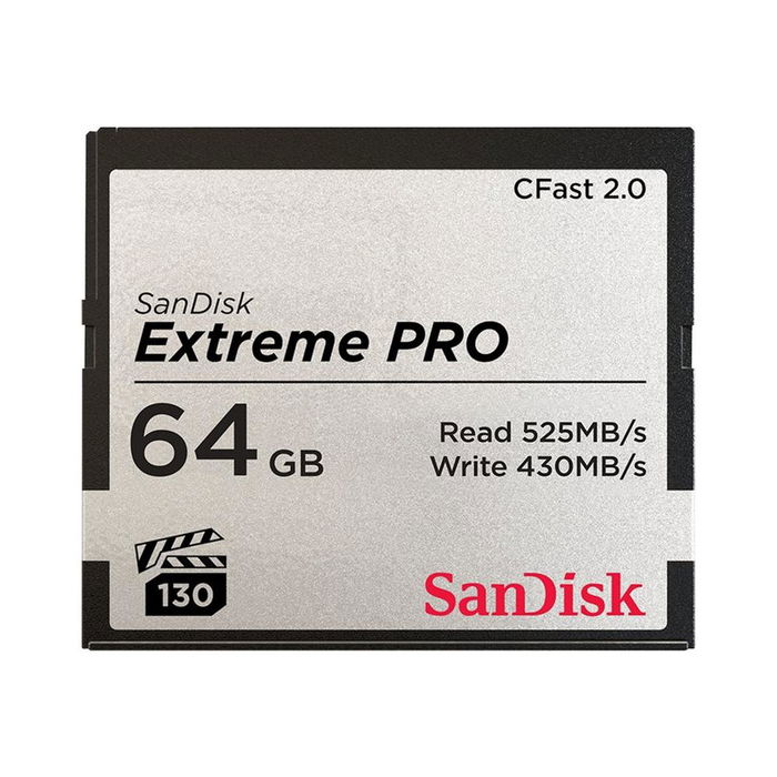 SanDisk Extreme Pro - Tarjeta de Memoria CFast 2.0 de 64 GB, VPG-130, hasta 525 MB/s, para Video 4K y Fotografía Profesional SanDisk Extreme Pro - Tarjeta de Memoria CFast 2.0 de 64 GB, VPG-130, hasta 525 MB/s, para Video 4K y Fotografía Profesional