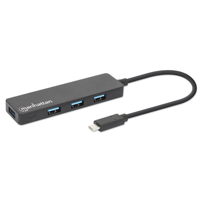 Manhattan Hub USB-C a 4 puertos USB-A 3.2 Gen 1 de 5 Gbps