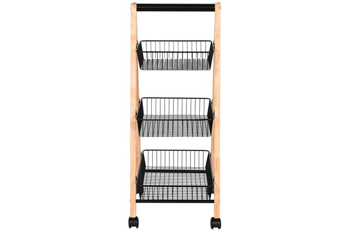 DKD Home Decor Frutero Loft Negro Natural 32 x 48 x 79 cm Acero Pino DKD Home Decor Frutero Loft Negro Natural 32 x 48 x 79 cm Acero Pino