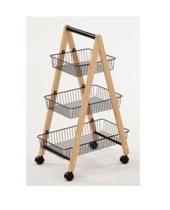 DKD Home Decor Frutero Loft Negro Natural 32 x 48 x 79 cm Acero Pino DKD Home Decor Frutero Loft Negro Natural 32 x 48 x 79 cm Acero Pino