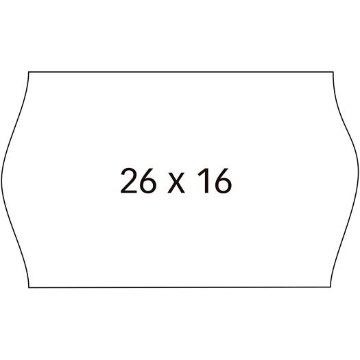 Apli Etiquetas para Etiquetadora de Precios 26x16 mm C-Sinusoidal Blanco 6 Rollos de 1000 Unidades Apli Etiquetas para Etiquetadora de Precios 26x16 mm C-Sinusoidal Blanco 6 Rollos de 1000 Unidades