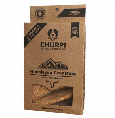 Churpi Crunchies Churpi 70gr Snack Masticable para Perros, 100% Natural, Alto en Proteínas, Sin Conservantes