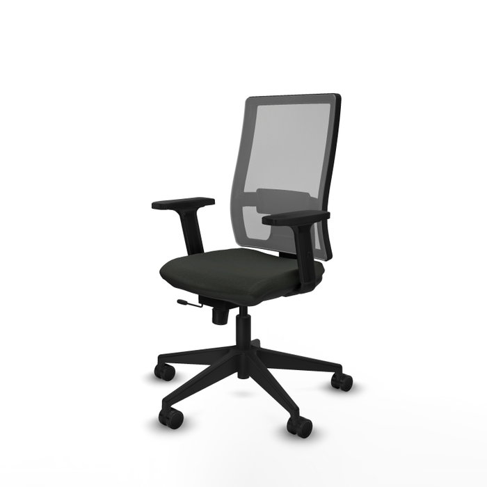 PIQUERAS Y CRESPO Silla de oficina Horna con mecanismo Sincro/Traslack Negra y Gris