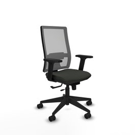 PIQUERAS Y CRESPO Silla de oficina Horna con mecanismo Sincro/Traslack Negra y Gris