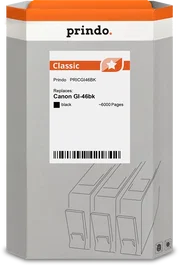 Prindo Cartucho de tinta Prindo Classic negro compatible con Canon GI-46bk (4411C001)