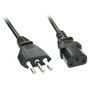 LINDY Cable de transmisión 30411 Negro 0,7 m C13 acoplador