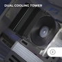 Mars Gaming MCPU-XU6 Disipador de CPU Doble Torre Negro 350W TDP