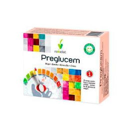 NOVADIET Preglucem 60 Cápsulas - Control de Glucosa con Cromo, Morus alba, Maqui y Banaba