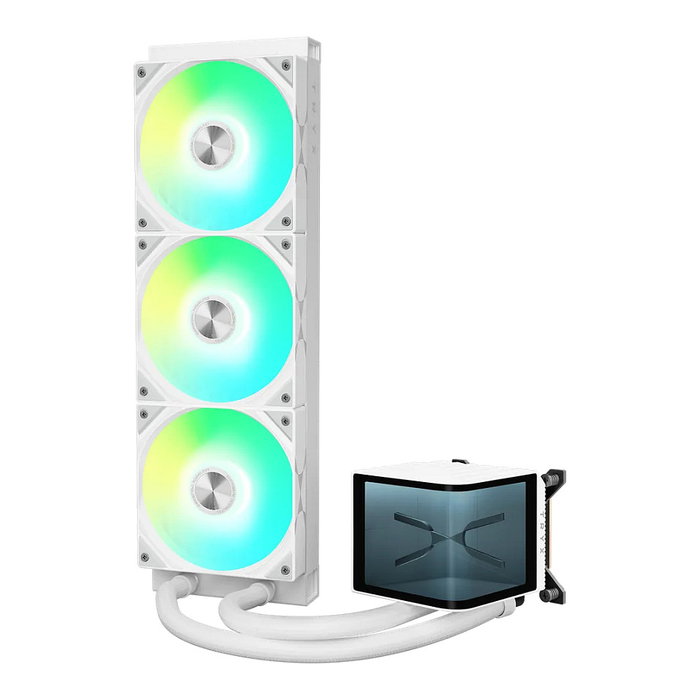 TRYX PANORAMA 360 ARGB AiO Wasserkühlung con pantalla 3D-AMOLED 360mm, blanco