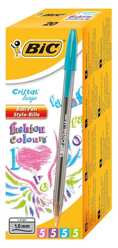 Bic Cristal Fun Fashion Bolígrafos Colores Surtidos Caja de 20 Unidades