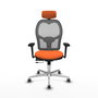 PIQUERAS Y CRESPO Silla de oficina Jorquera con mecanismo Sincro/Traslack, Naranja y Gris