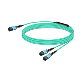 NVIDIA MFP7E20-N030 Cable de Fibra Pasivo Multimodo MPO12, 30 m, MPO a 2x MPO, Macho-Macho, Azul