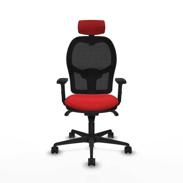 PIQUERAS Y CRESPO Silla de oficina Jorquera con mecanismo Sincro, Rojo y Negro PIQUERAS Y CRESPO Silla de oficina Jorquera con mecanismo Sincro, Rojo y Negro
